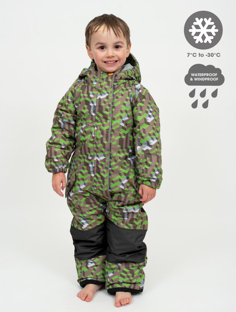 Kids Snowrider One Piece Snowsuit Sustainable Recycled Materials