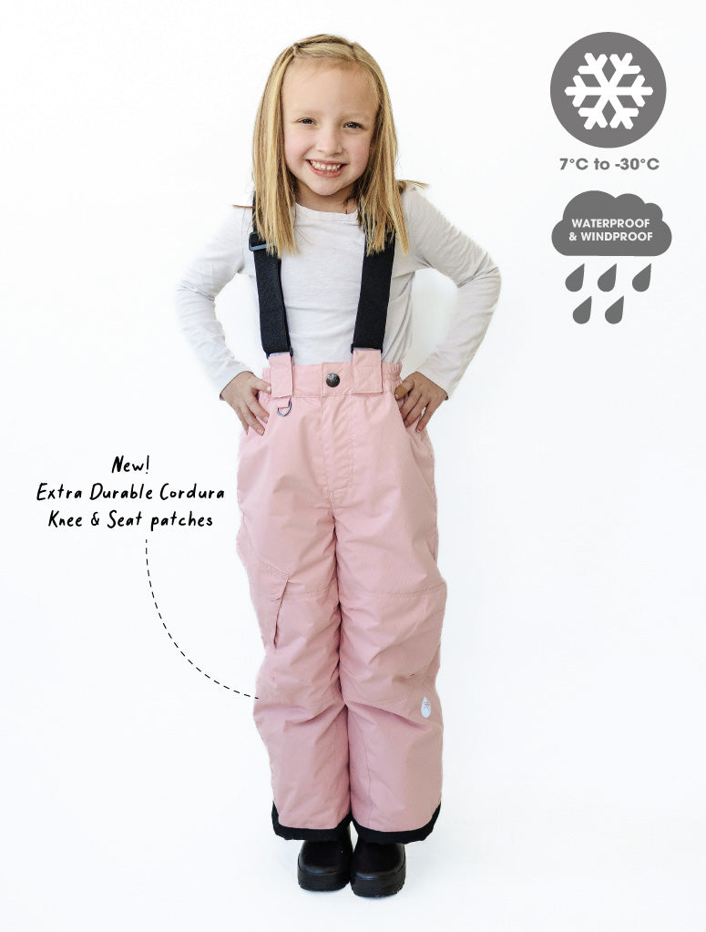 Snowrider Convertible Ski Overalls - Dusky Pink
