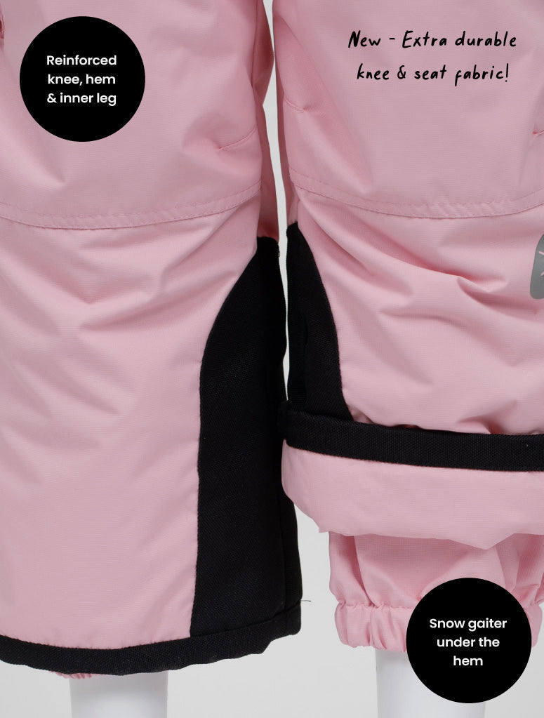 Snowrider Convertible Ski Overalls - Dusky Pink