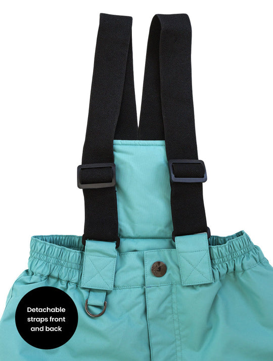Snowrider Convertible Ski Overalls - Seafoam