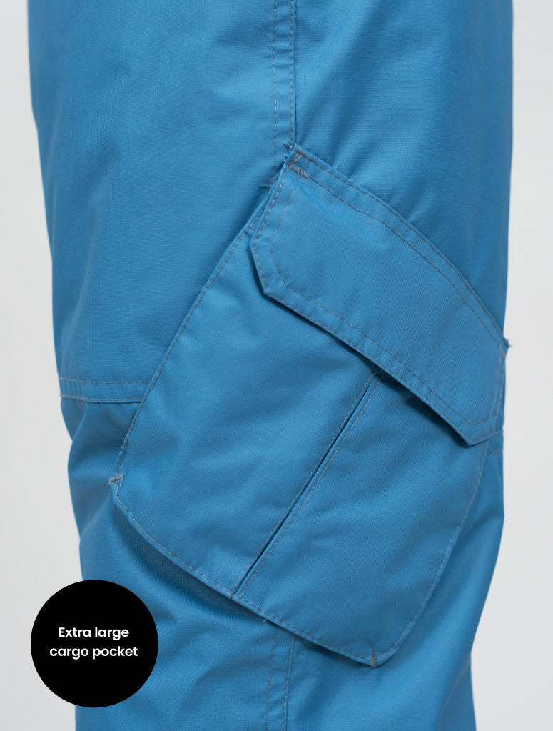Snowrider Convertible Ski Overalls - Tide Blue