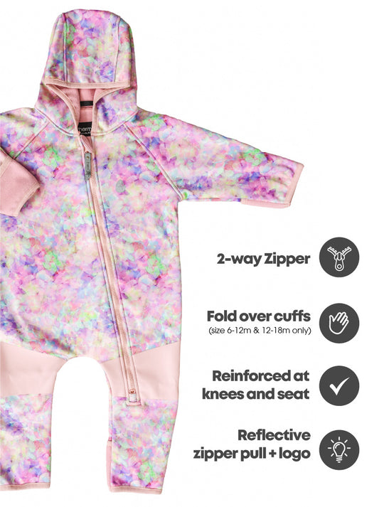 All-Weather Fleece Onesie - Pretty Petals