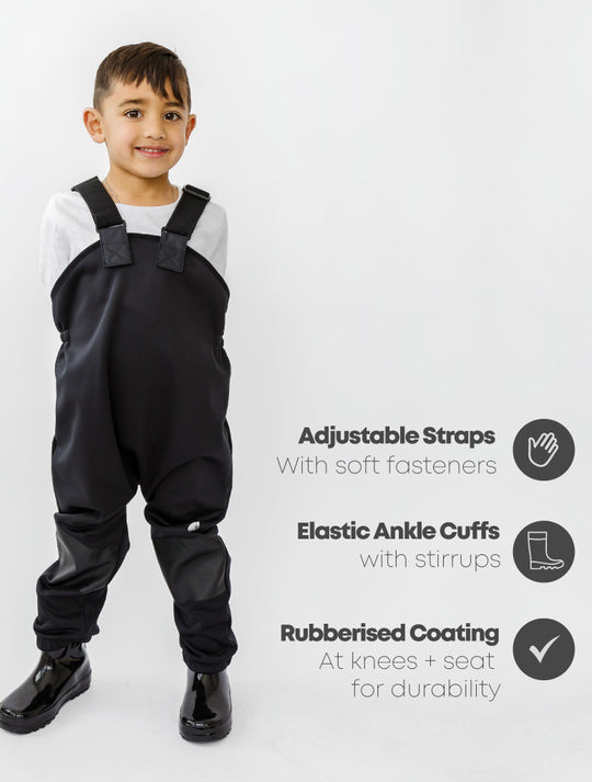 All-Weather Fleece Overalls - Black 2025