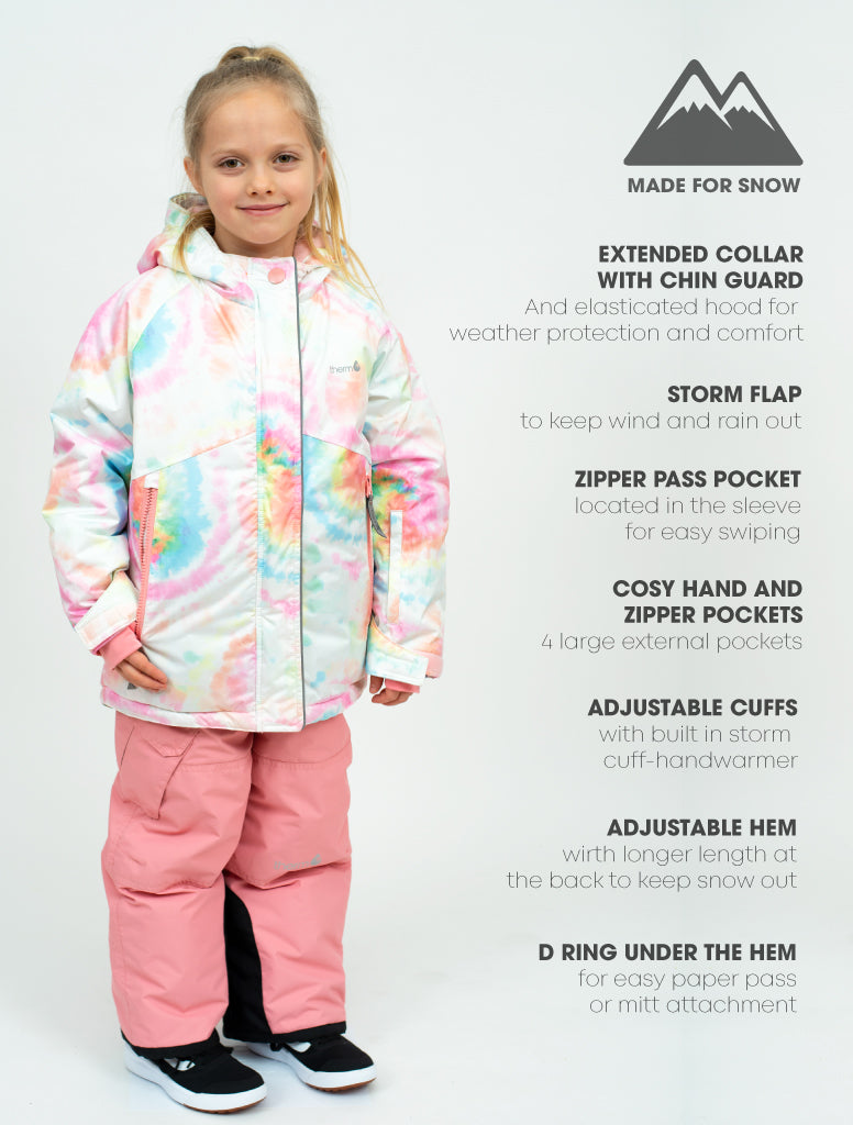 Snowrider Winter Coat - Rainbow Tie Dye