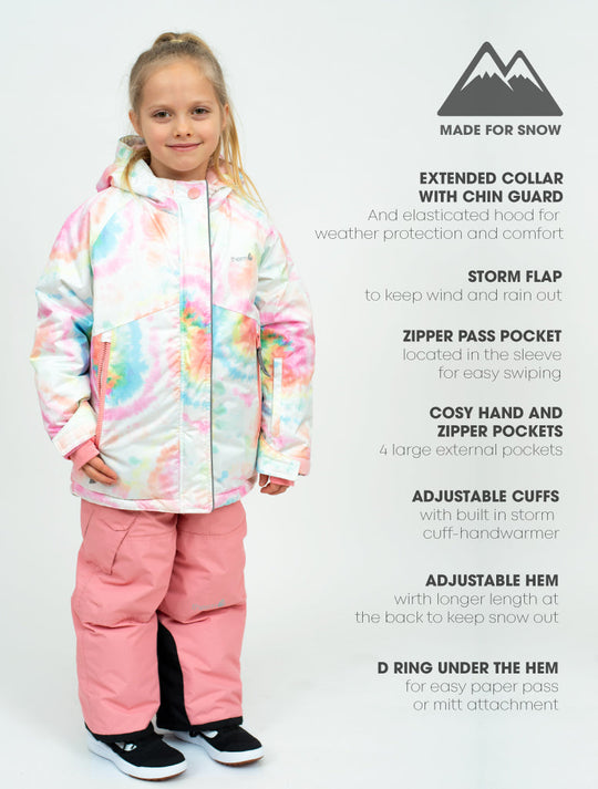 Snowrider Winter Coat - Rainbow Tie Dye