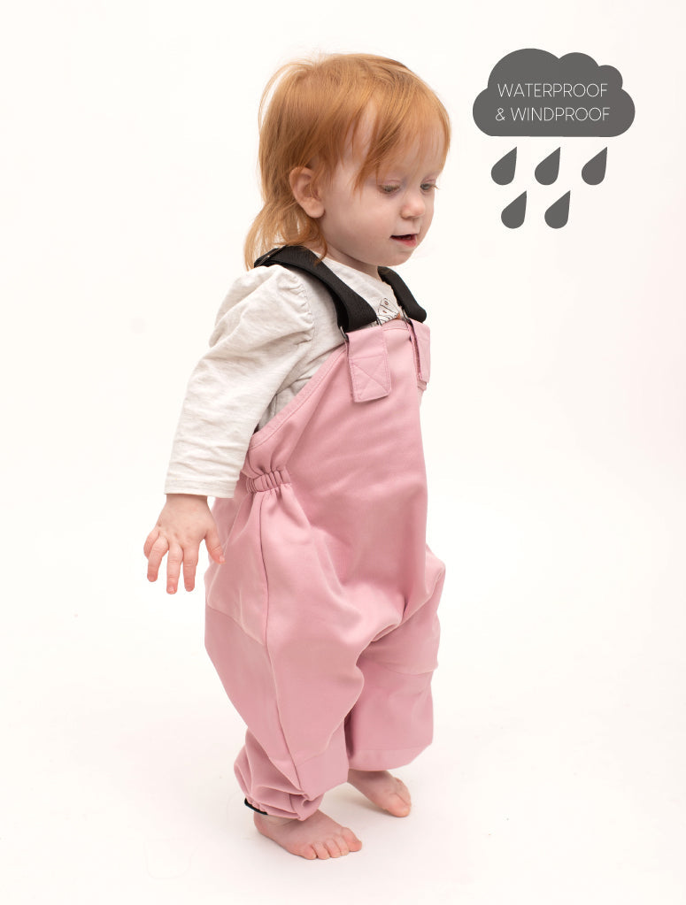 All-Weather Fleece Overalls - Ballet Pink