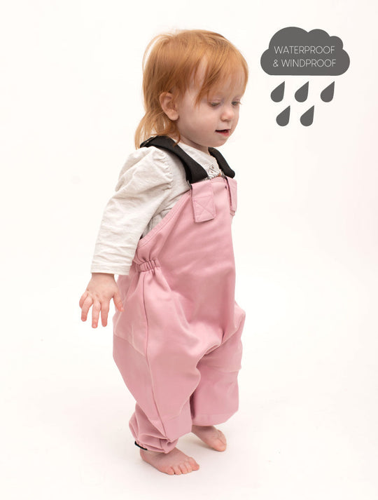 All-Weather Fleece Overalls - Ballet Pink