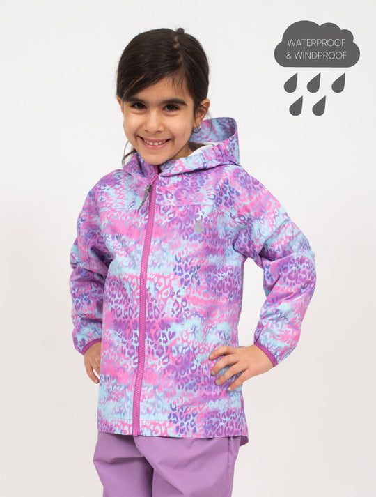 10K Packaway Rainshell - Rainbow Leopard