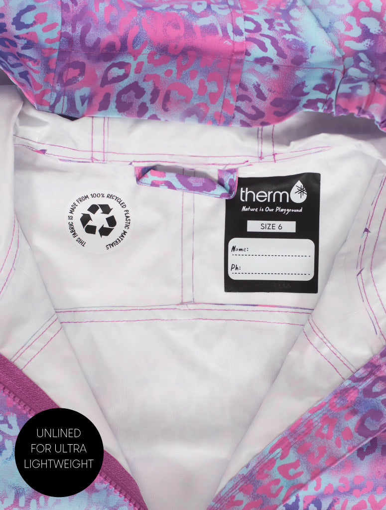 10K Packaway Rainshell - Rainbow Leopard