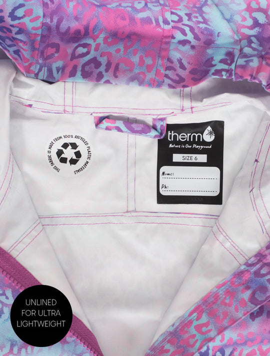 10K Packaway Rainshell - Rainbow Leopard