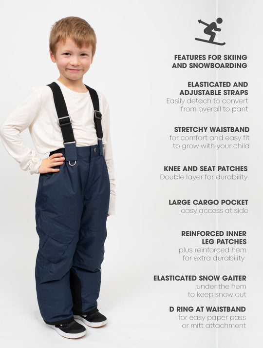 Snowrider Convertible Ski Overalls - Navy 2025