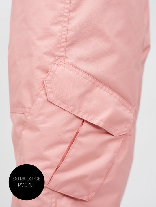 Snowrider Convertible Snow Pants - Apricot Blush