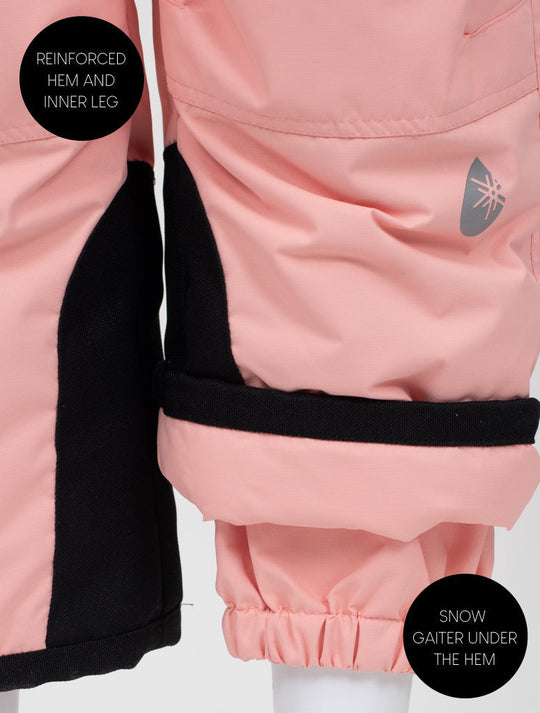 Snowrider Convertible Snow Pants - Apricot Blush