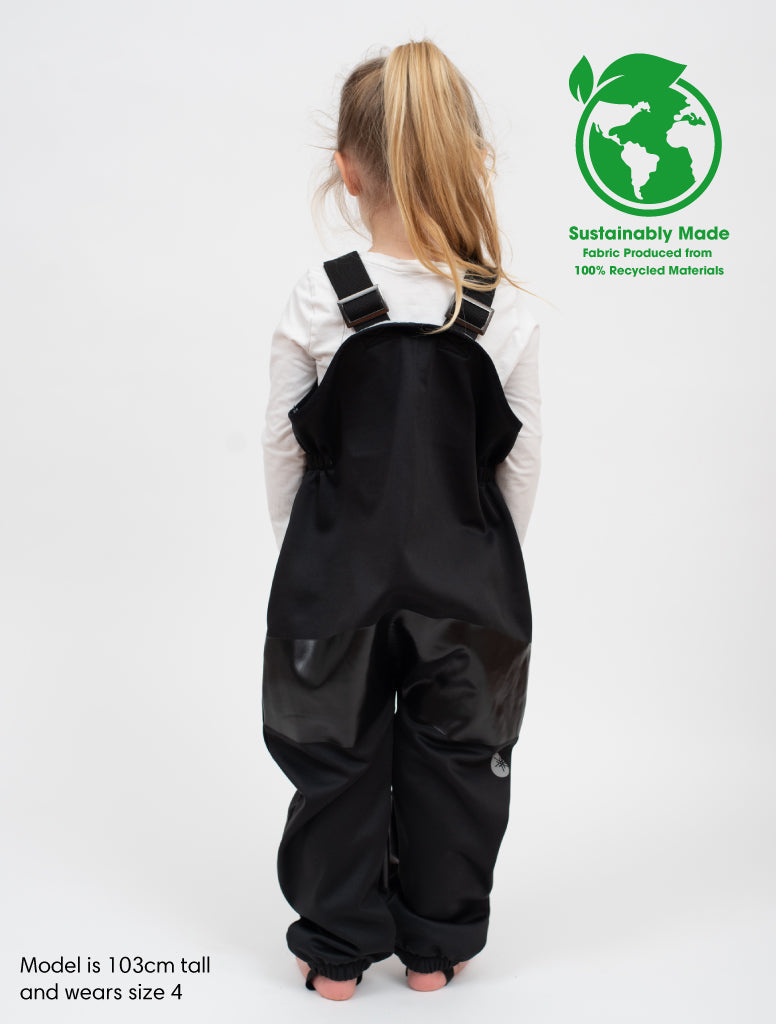 All-Weather Fleece Overalls - Black