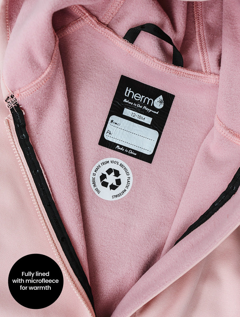 All-Weather Fleece Onesie - Dusky Pink