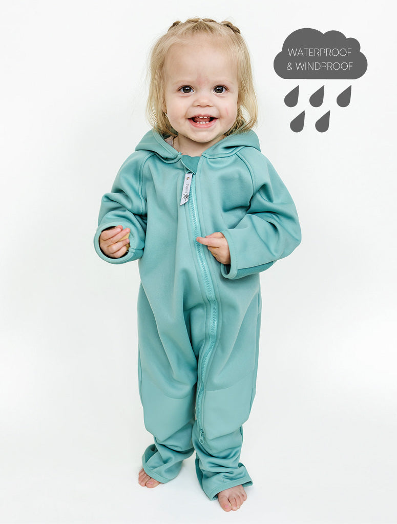 All-Weather Fleece Onesie - Seafoam