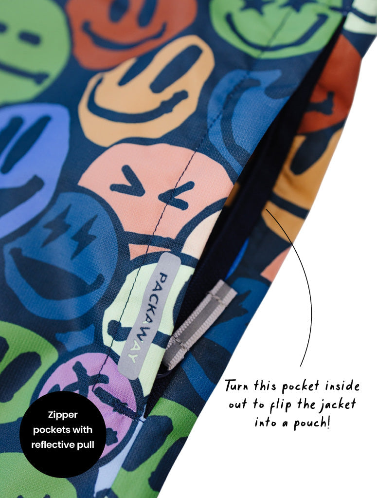 10K Packaway Rainshell - Smiley