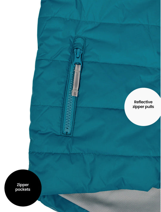 Hydracloud Puffer Jacket - Deep Teal | Dino Skate Crew