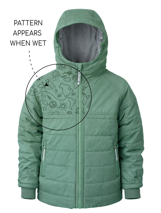 Hydracloud Puffer Jacket - Forest Moss | Happy Earth