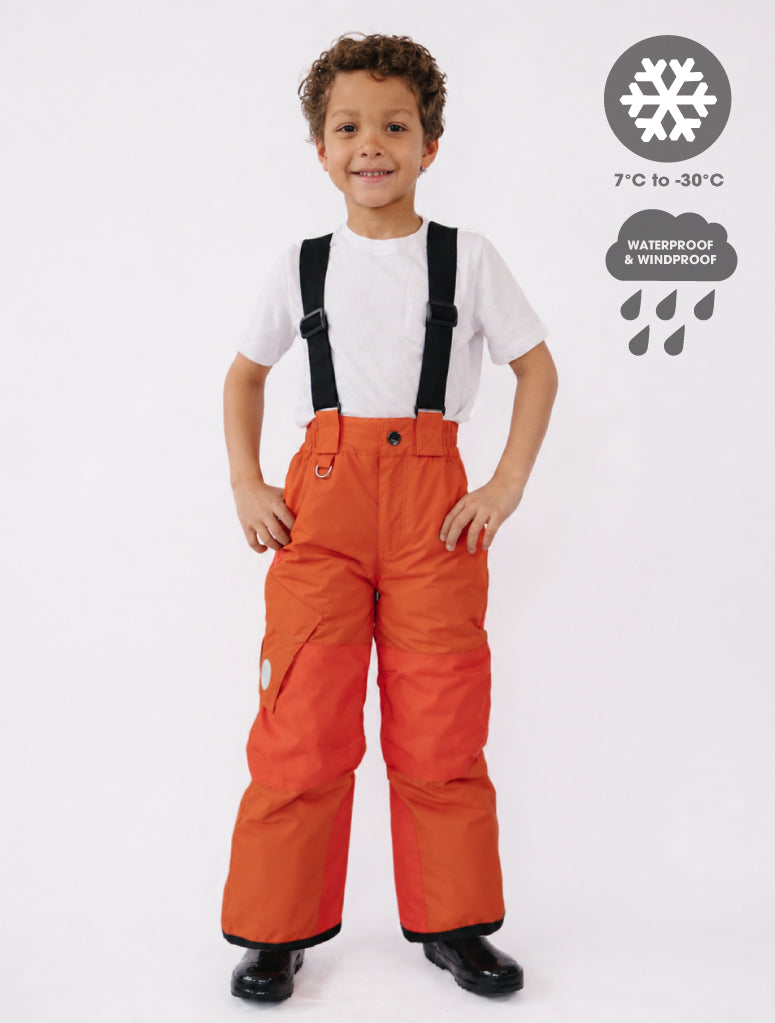 Snowrider Convertible Ski Overalls - Burnt Orange