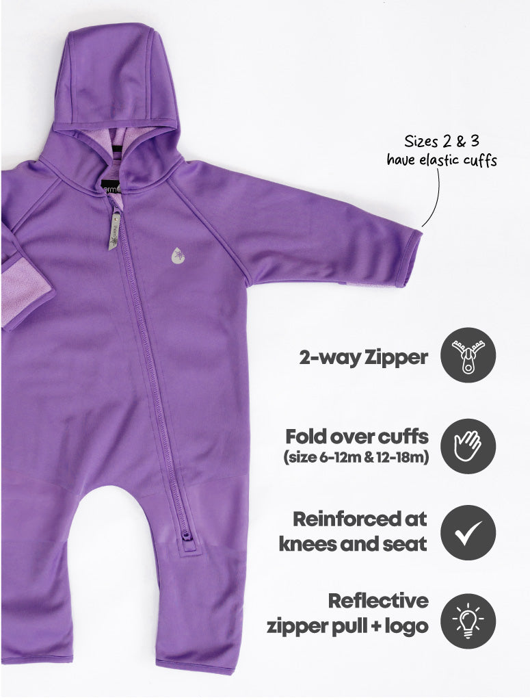 All-Weather Fleece Onesie - Violet