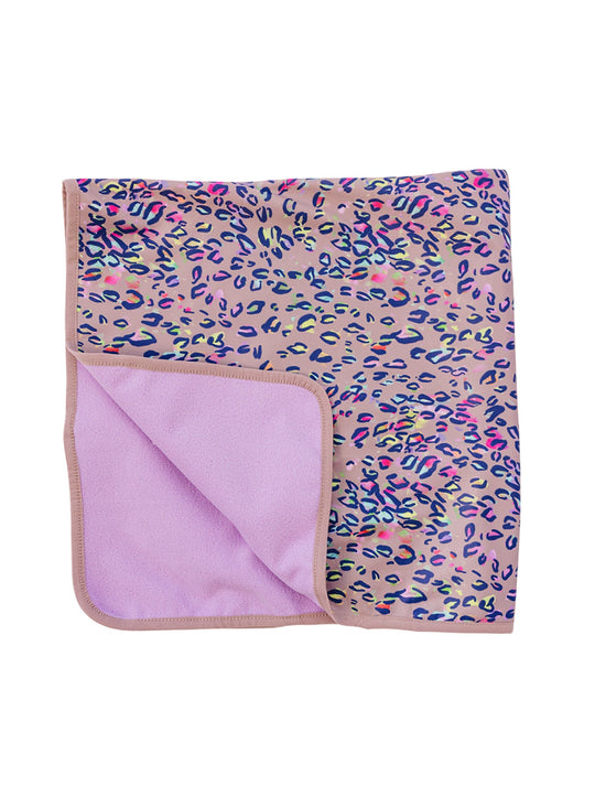 All-Weather Fleece Blanket - Rainbow Leopard