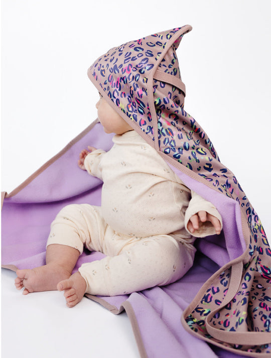 All-Weather Fleece Blanket - Rainbow Leopard