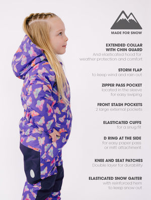 Snowrider One-Piece Snowsuit - Butterfly