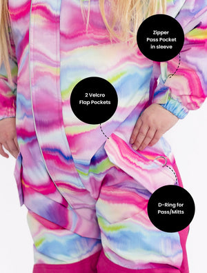 Snowrider One-Piece Snowsuit - Rainbow Wave