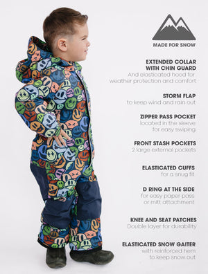 Snowrider One-Piece Snowsuit - Smiley