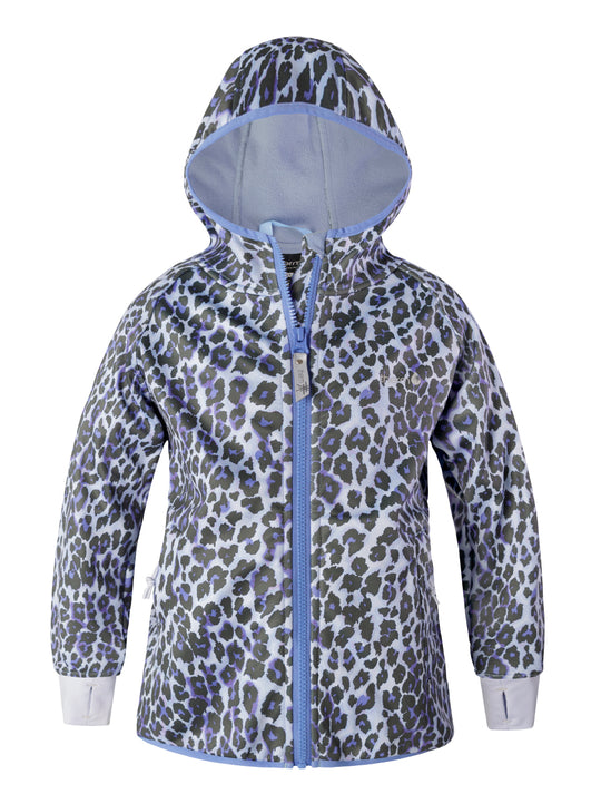 All-Weather Hoodie - Blue Leopard | Waterproof Windproof Eco