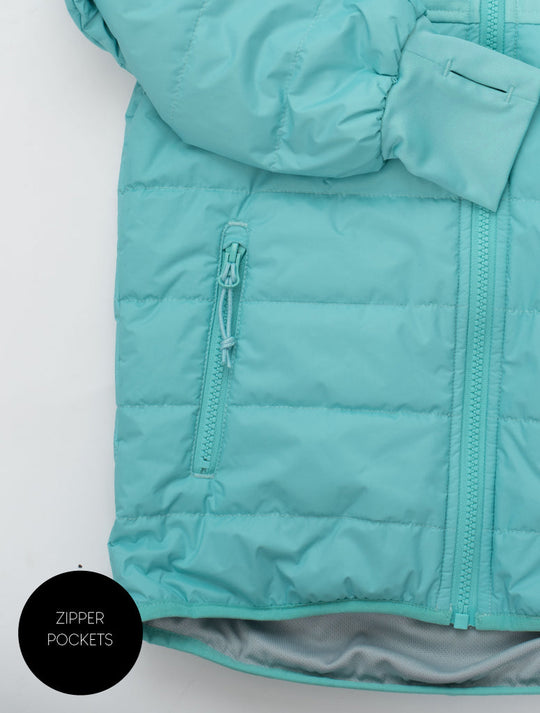 Hydracloud Puffer Jacket - Aqua Sky | Waterproof Windproof Eco