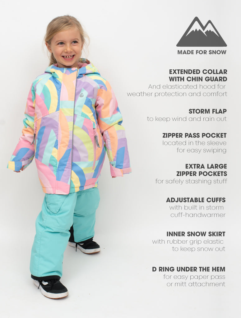 Snowrider Deep Winter Coat - Rainbow Stripe | Waterproof Windproof Eco