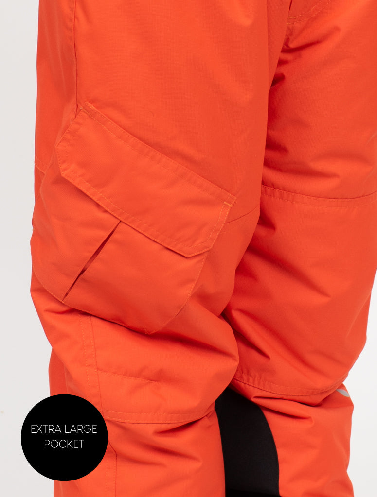 Snowrider Convertible Snow Pants - Flame | Waterproof Windproof Eco