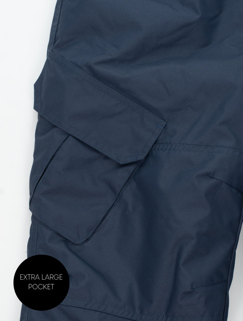 Snowrider Convertible Snow Pants - Navy | Waterproof Windproof Eco