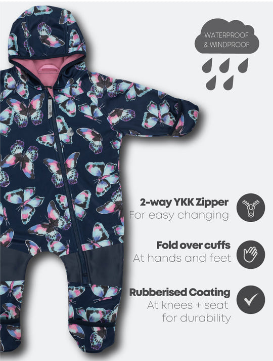 All-Weather Fleece Onesie - Butterfly | Waterproof Windproof Eco