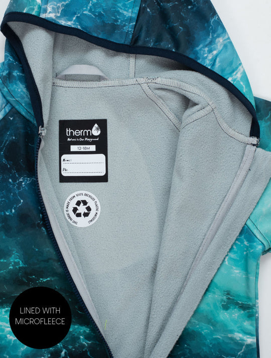 All-Weather Fleece Onesie - Surf | Waterproof Windproof Eco