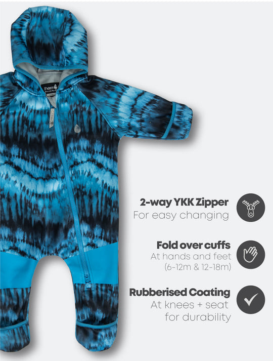 All-Weather Fleece Onesie - Stone Tie Dye | Waterproof Windproof Eco